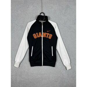 San Francisco Giants Track Jacket Womens Size S Black Full Zip Nike MLB Baseball